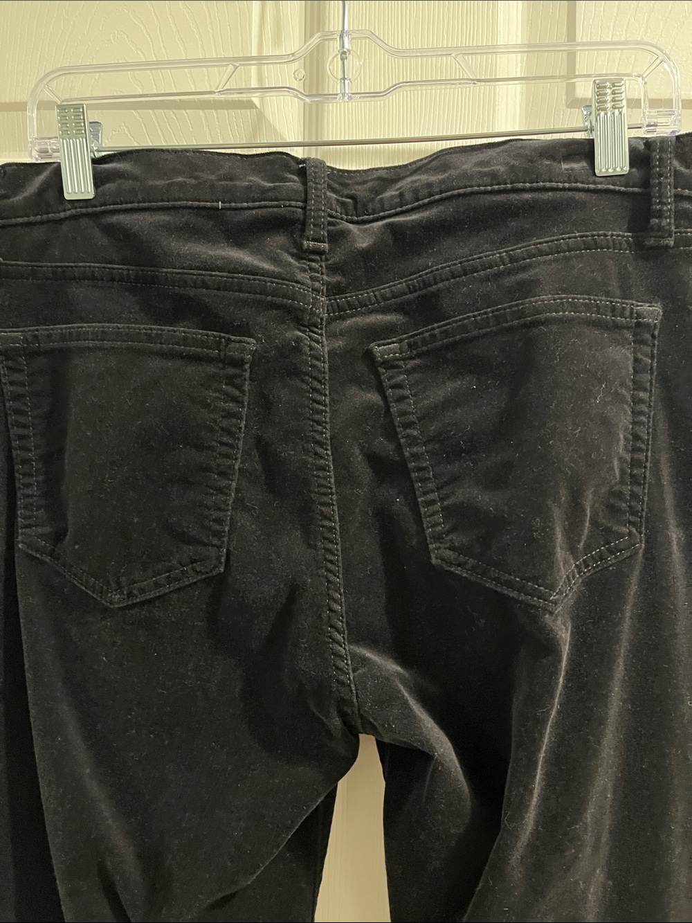 GAP black velvet 5 pocket baby boot jeans/pants size 8 short - Picture 3 of 8
